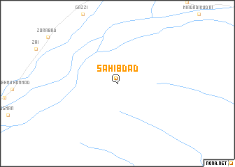 map of Sāhibdād