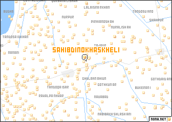 map of Sāhibdino Khāskheli