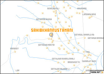map of Sāhib Khān Rustamāni