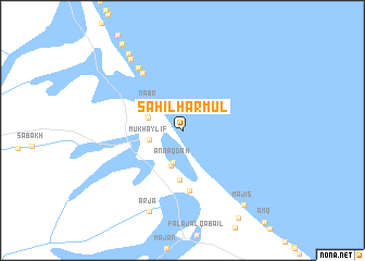 map of Sāḩil Ḩarmūl