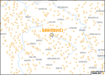 map of Sahinovići