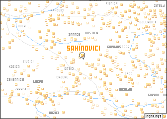 map of Šahinovići