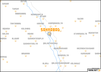 map of Sahmābād