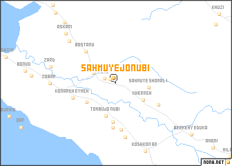 map of Sahmū-ye Jonūbī