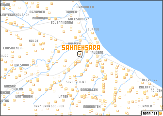 map of Şaḩneh Sarā