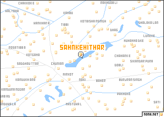 map of Sāhnke Hithār