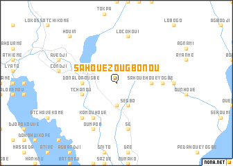 map of Sahoué Zougbonou