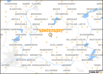 map of Sahrendorf
