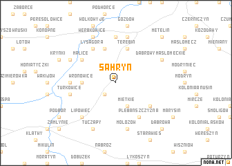 map of Sahryń