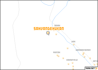 map of Sahvand-e Hūkān