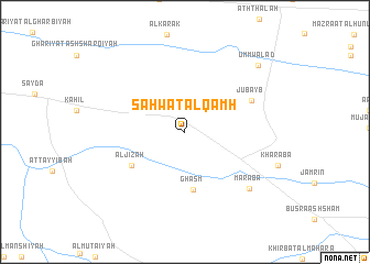 map of Sahwat al Qamḩ