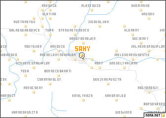 map of Šahy