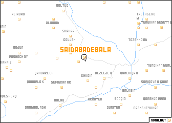 map of Sa‘īdābād-e Bālā