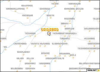 map of Sa‘īdābād