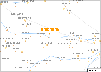 map of Sa‘īdābād