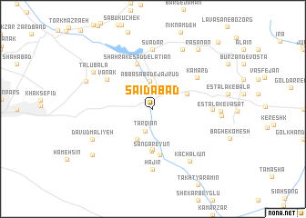 map of Sa‘īdābād