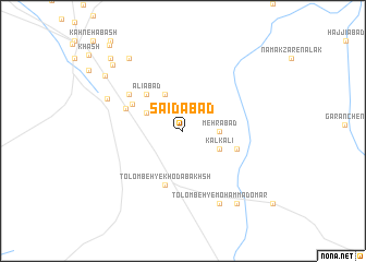 map of Sa‘īdābād