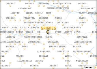 map of Saignes