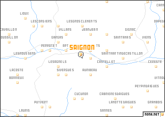 map of Saignon