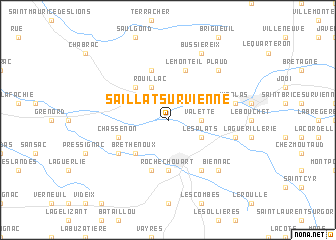 map of Saillat-sur-Vienne