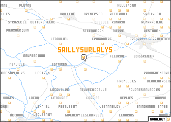 map of Sailly-sur-la-Lys