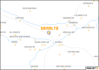 map of Saín Alto