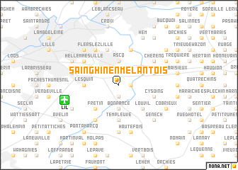 map of Sainghin-en-Mélantois