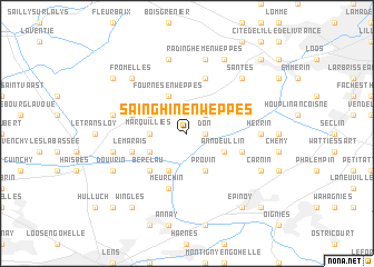 map of Sainghin-en-Weppes