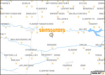 map of Sains-du-Nord
