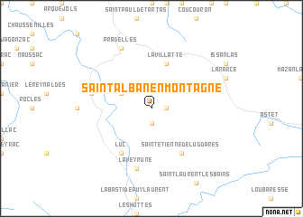 map of Saint-Alban-en-Montagne