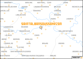 map of Saint-Alban-sous-Sampzon