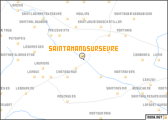 map of Saint-Amand-sur-Sèvre