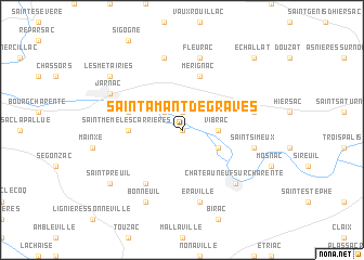 map of Saint-Amant-de-Graves