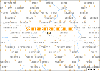 map of Saint-Amant-Roche-Savine