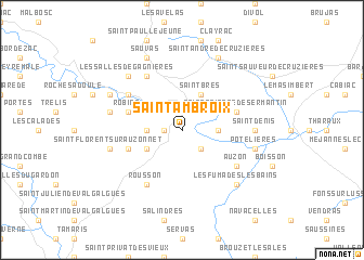 map of Saint-Ambroix