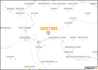 map of Saint-Amé