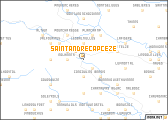 map of Saint-André-Capcèze