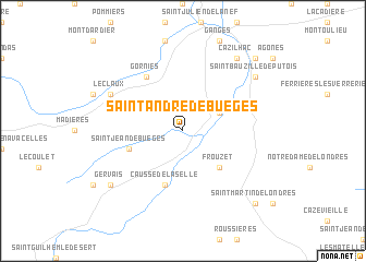 map of Saint-André-de-Buèges