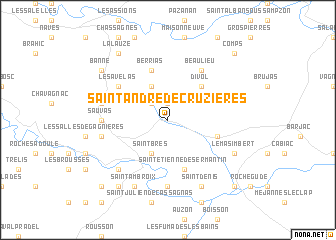 map of Saint-André-de-Cruzières