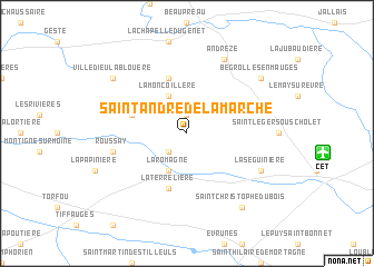 map of Saint-André-de-la-Marche