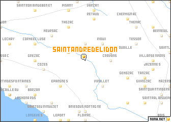 map of Saint-André-de-Lidon