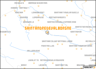 map of Saint-André-de-Valborgne