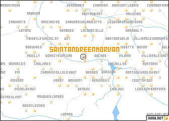 map of Saint-André-en-Morvan