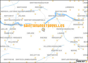 map of Saint-André-et-Appelles