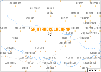 map of Saint-André-Lachamp