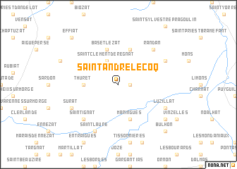 map of Saint-André-le-Coq