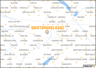 map of Saint-André-le-Gaz