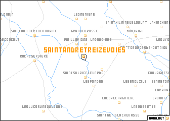 map of Saint-André-Treize-Voies