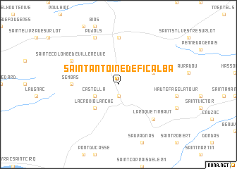 map of Saint-Antoine-de-Ficalba