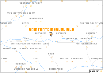 map of Saint-Antoine-sur-lʼIsle